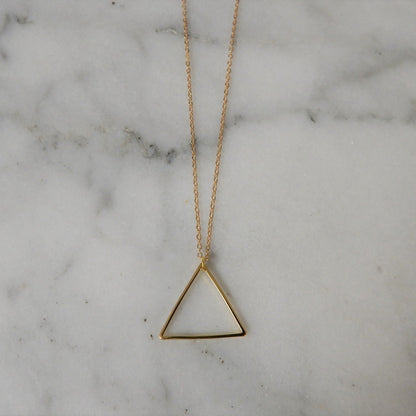 Women's Retro Simple Jewelry Geometric Triangle Metal Necklaces