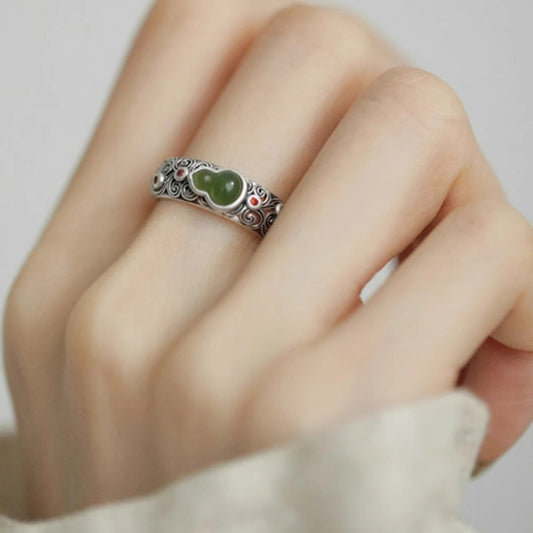 Chinese Style Gourd Female Niche Ethnic Rings