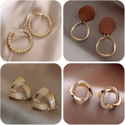 Fashion Sier Needle Temperament Trend Pearl Rings