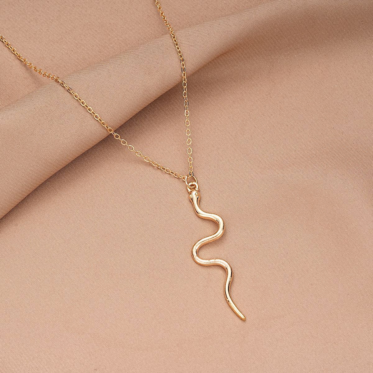 Fashion Elegance Simplicity Rose Gold Snake Necklaces