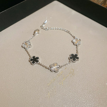 Women's High-grade Light Luxury Zircon Flower Fashion Chinese Valentine's Bracelets