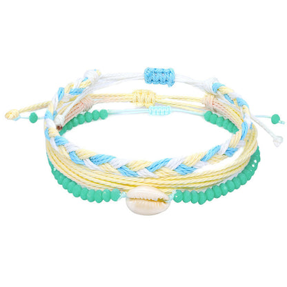 Style Shell Wax Line Hand Weaving Bracelets