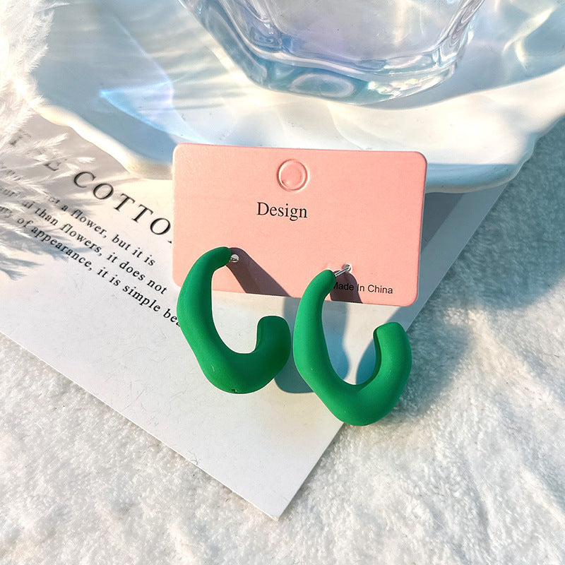 Fashion Design Candy Color Chain Female Dopamine Rings