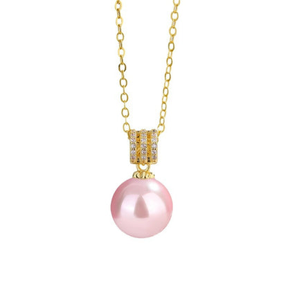 Women's Shell Pearls Champagne Gold Purple Pink Demon Imitation Pendants