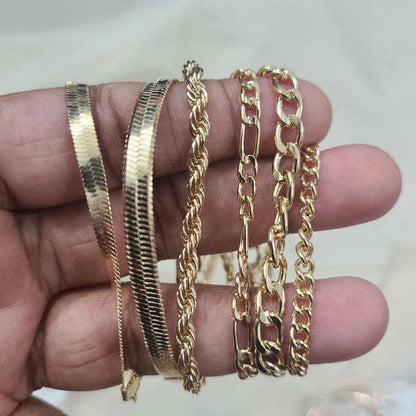 Simple Metal Blade Chain Bohemian Fashion Bracelets