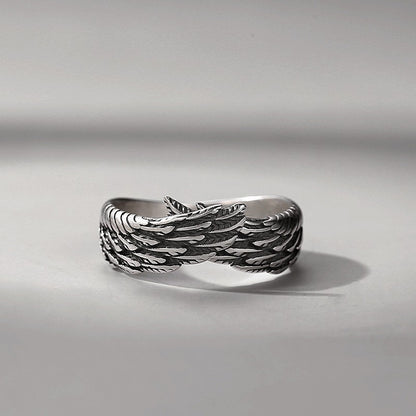 Angels Demons Wings Niche Vintage Open Rings