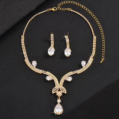 Exaggerated Minority Fashion Rhinestone Light Luxury Tassel Dinner Ball Necklaces