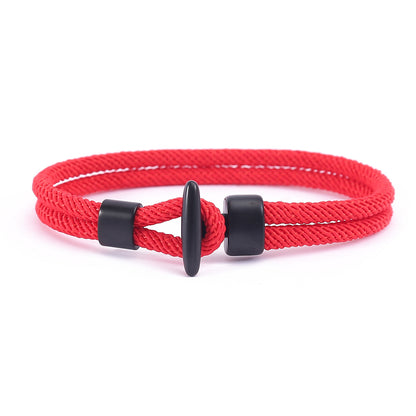 Buckle Personalized Fashion Simple Street Style Red Bracelets