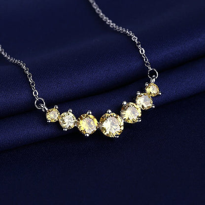 Moissanite Straight Female Clavicle Chain Jewelry Pendants