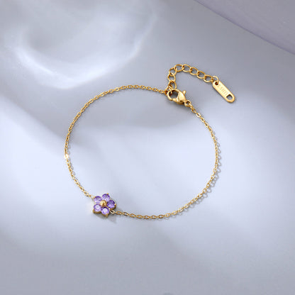 Korean Style Fashion Dignified Flowers Meticulous Small Bracelets