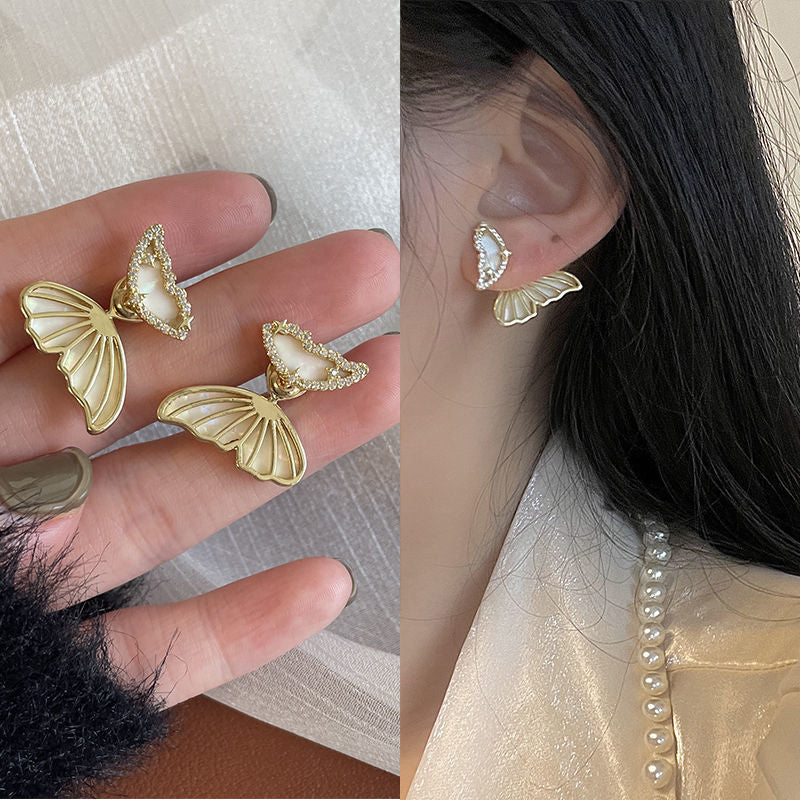 Asymmetric Rabbit Flower Mori Creative Design Earrings