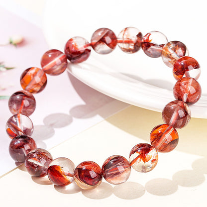 Jewelry Natural Cow Red Glue Flower Crystal Anomaly Bracelets