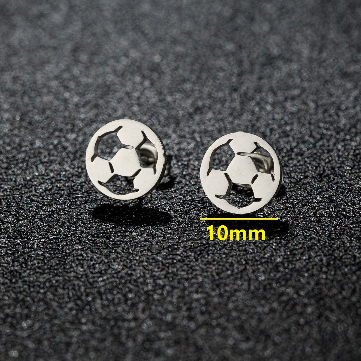 Stainless Steel Football Baseball Rugby Fashion Earrings