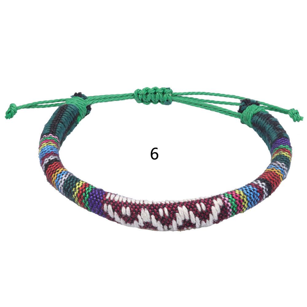 Style Hand Weaving Blue Little Colorful Surfing Bracelets