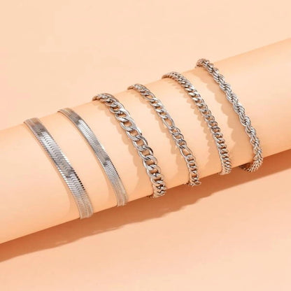 Simple Metal Blade Chain Bohemian Fashion Bracelets