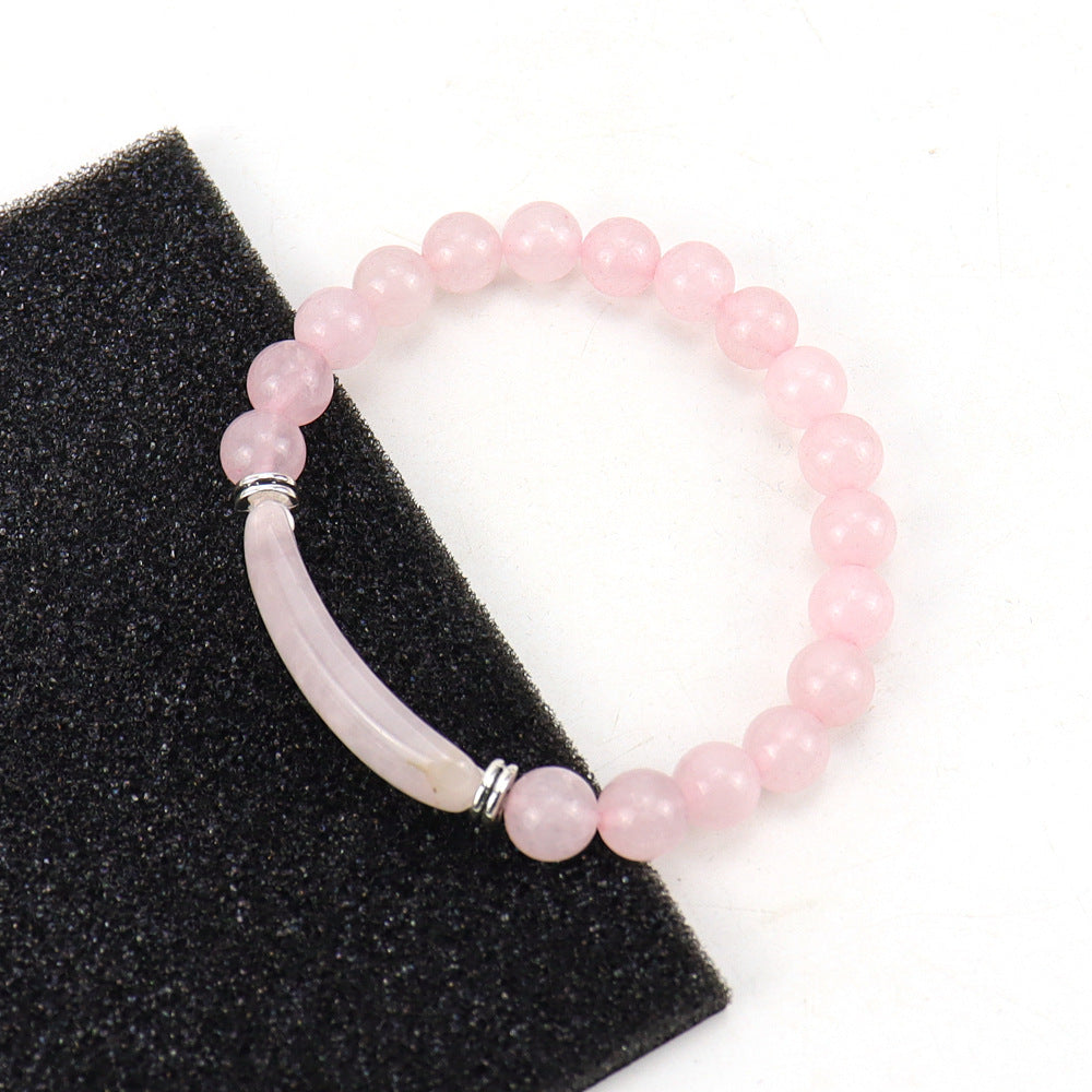 Natural Stone Bridge Ball Elastic Beaded Bracelets