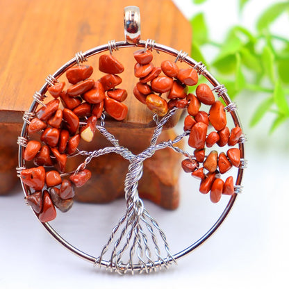 Natural Crystal Gravel Winding Colorful Tree Of Pendants