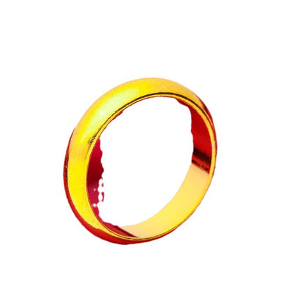 Women's & Men's Vietnam Placer Gold Glossy Fashion Couple Rings