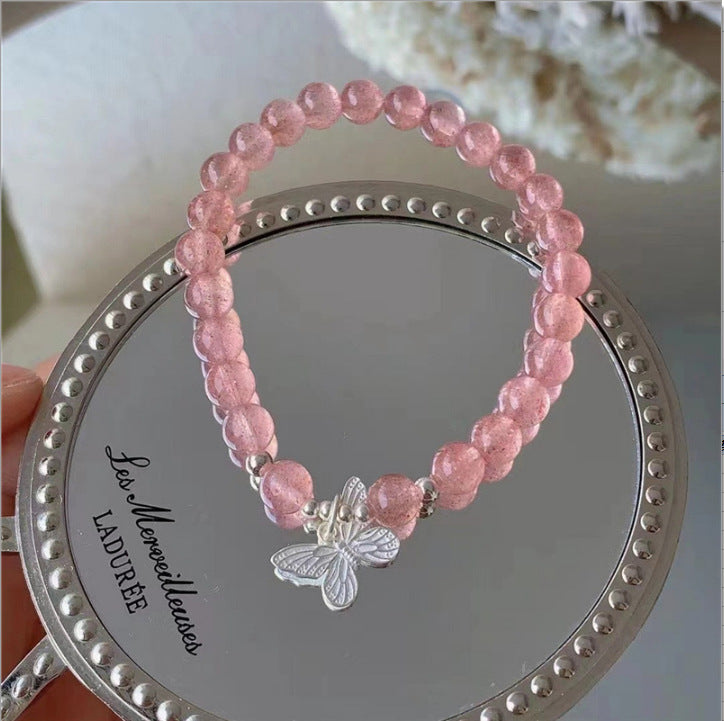 Peach Butterfly Beaded Girlfriends Niche Super Fairy Bracelets