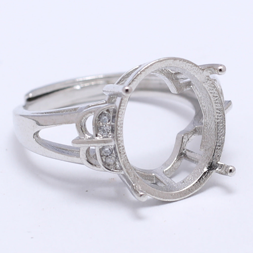 Frame Open Mouth Autumn Copper Alloy Electroplating Sier Rings