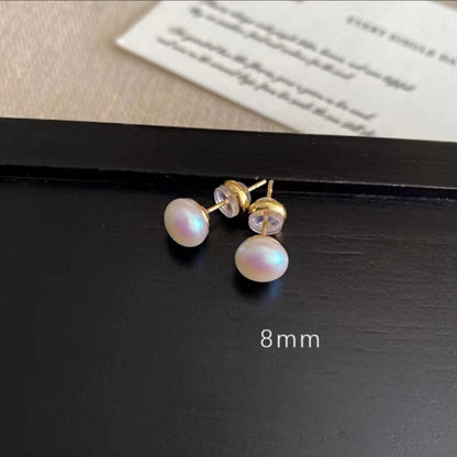 Flour Light Pearl Female Sier Needle Luxury Temperament Earrings