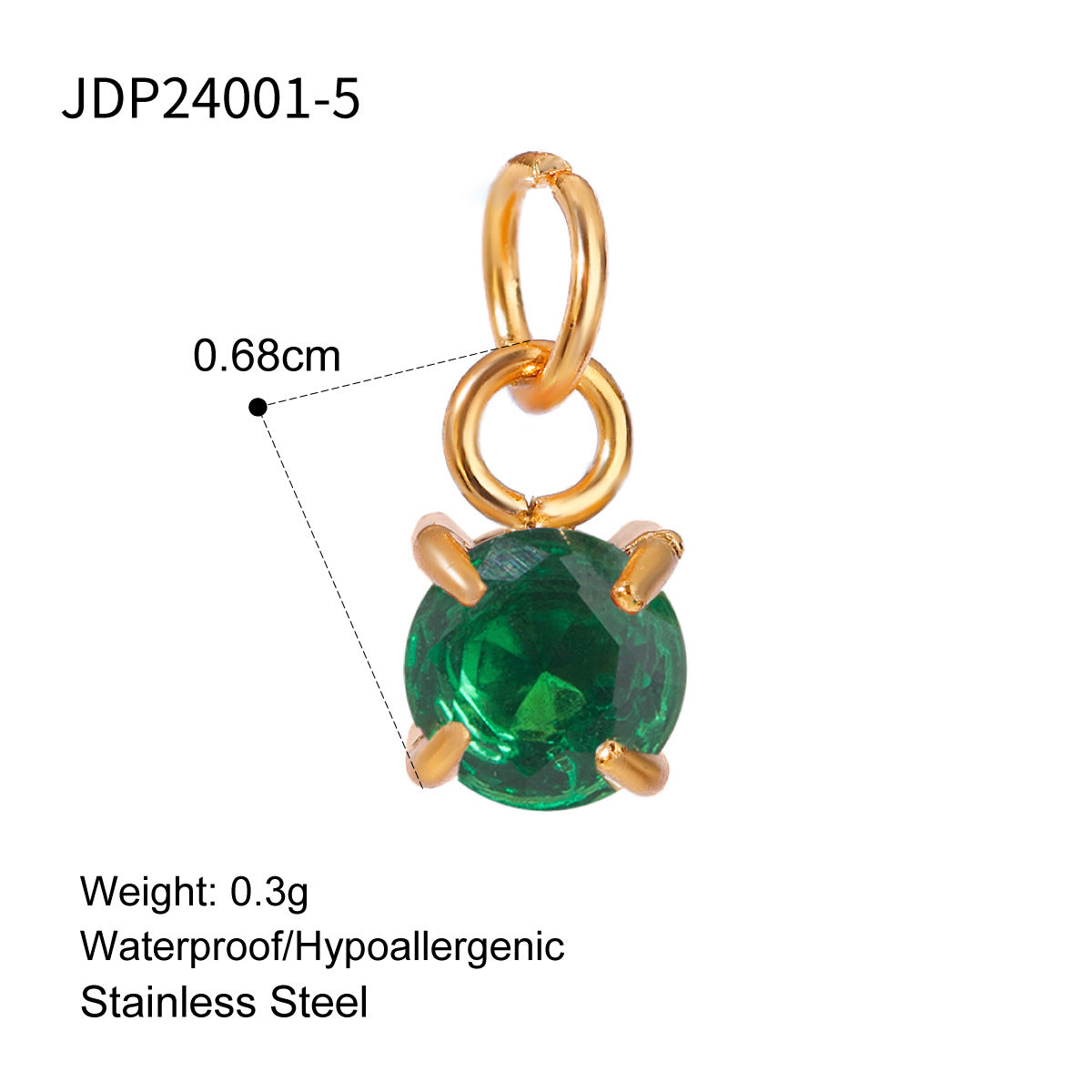 Exquisite Fashion Gold Stainless Steel December Pendants