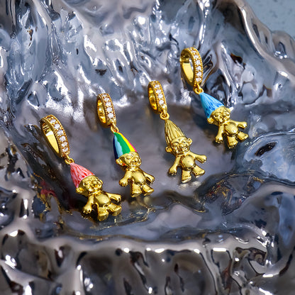 Elf Brass Gold Plated Long Hair Pendants
