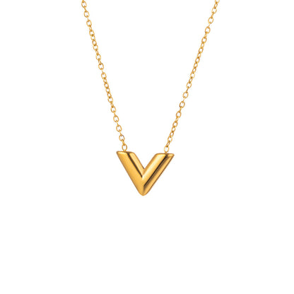 Titanium Steel No Fading Simple Gold Special Necklaces