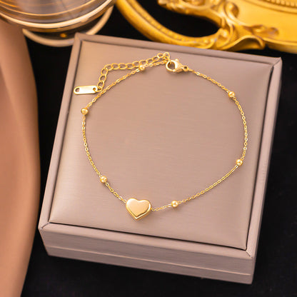 Women's Anklet Titanium Steel No Fading Chinese Style Necklaces