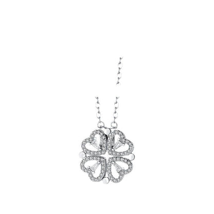 Zircon Clover One Style For Love Temperament Entry Necklaces