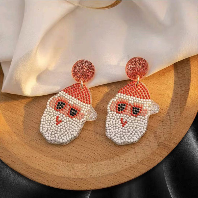Christmas Cute Tree Snowflake Female Fashion Earrings