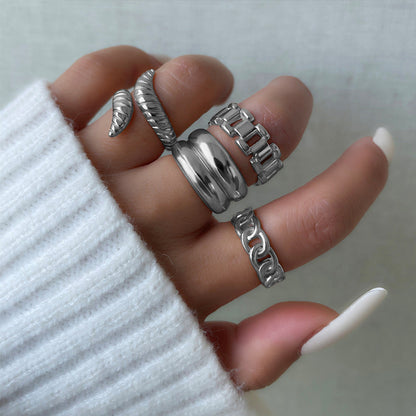 Women's Simple Personality Snake Retro Fashion Knuckle Rings