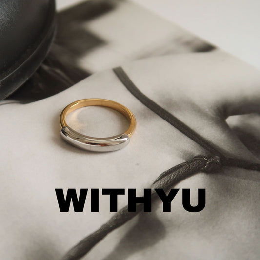 Two-color Glossy Personalized Design Titanium Steel Rings