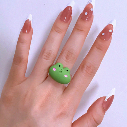 Animal Bear Frog Rabbit Elephant Resin Creative Rings