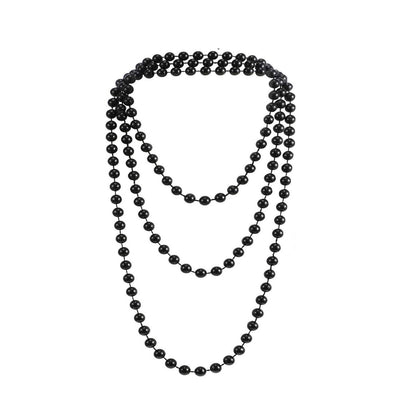 Women's Neon Color Pearl Party Dress Up Accessories String Necklaces