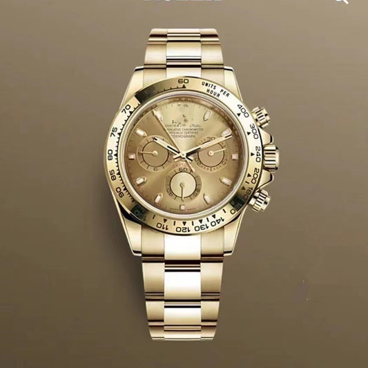 Men's Three Eyes Six Needles Watch Steel Belts