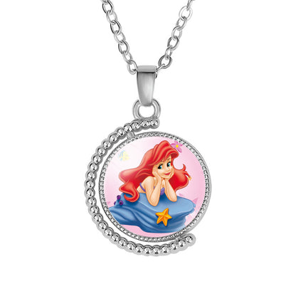 Little Mermaid Double-sided Rotatable Exquisite Sweater Necklaces