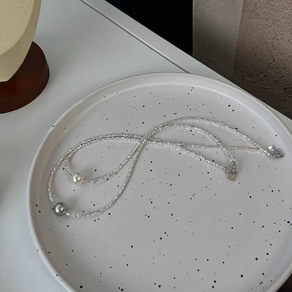 Sier Perfect Circle Strong Light Shell Pearls Necklaces