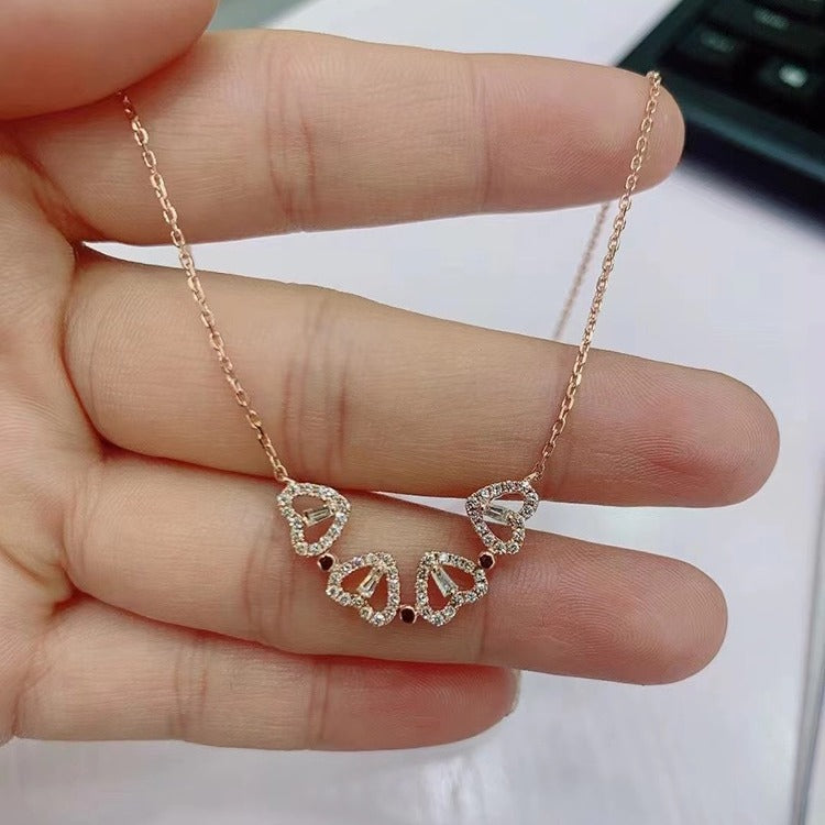 Luxury Small People Love Heart One Necklaces