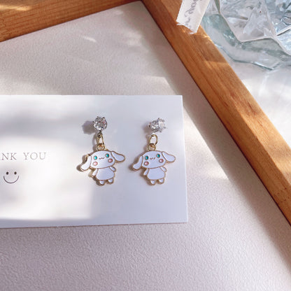 Cartoon Young Cute Melody Clow Pom Earrings