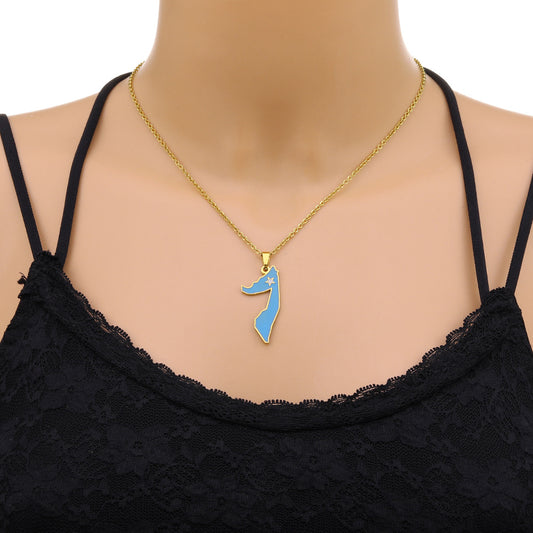 Somali Oil Dripping Map Female Ethnic Necklaces