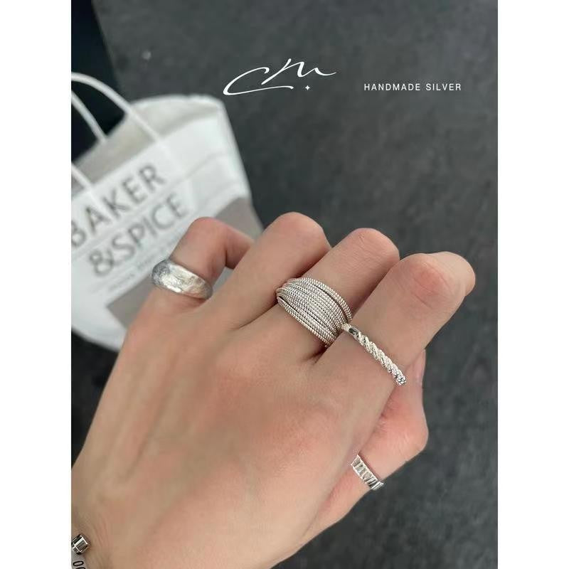 Super Many Lines Design High Sense Rings
