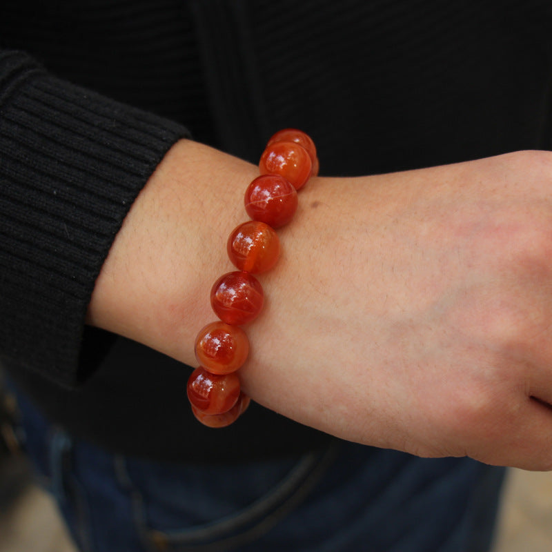 Red Agate Original Stone Stripe Single Bracelets