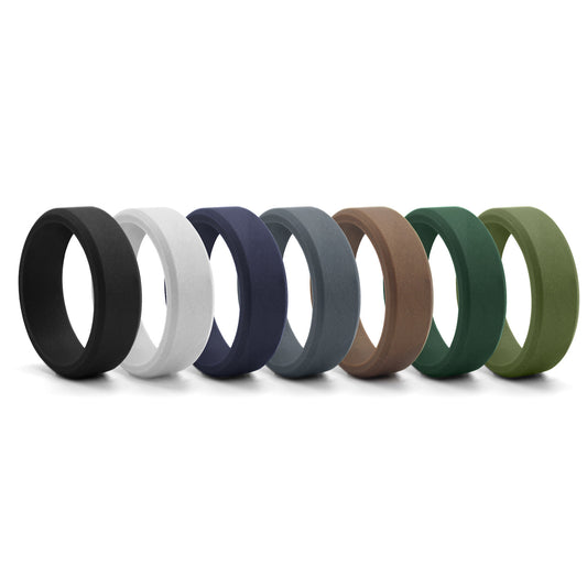 Men's Beveled Silica Gel Outdoor Sports Rings
