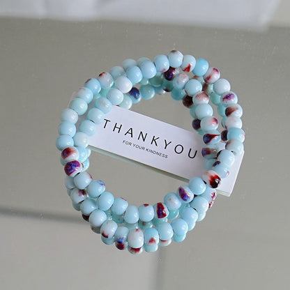 Artistic Idyllic Sweet Gradient Color Beaded Bracelets