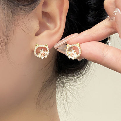 Fresh Simple Flower Light Luxury Fashion Earrings