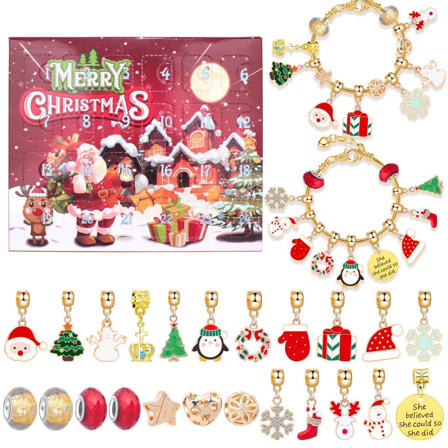 Children's Blind Box Suit Christmas Snowflake Old Bracelets