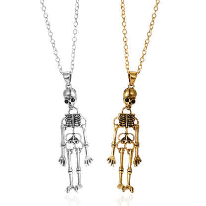 Vintage Skull Ghost Hand In Couple Necklaces