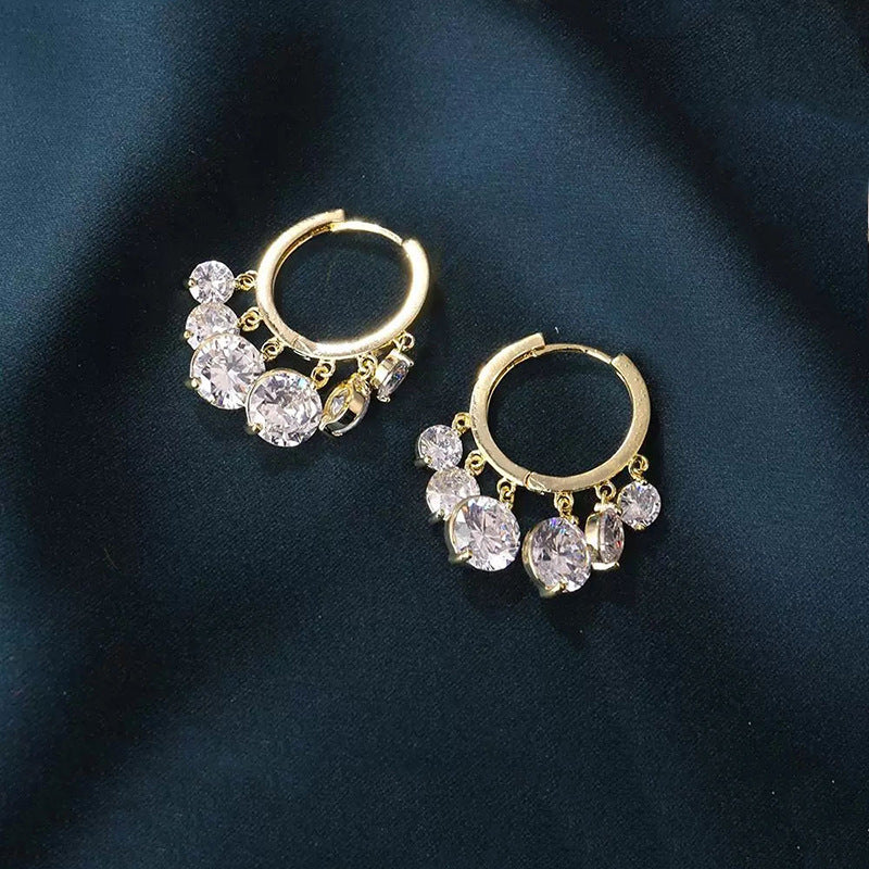Women's Emerald Ear Clip Simple Niche Design Earrings