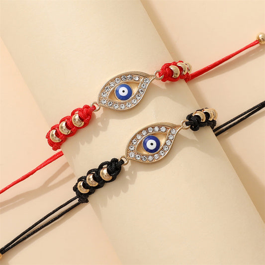 Elegant Devil's Eye Hand-woven Couple Tide Bracelets